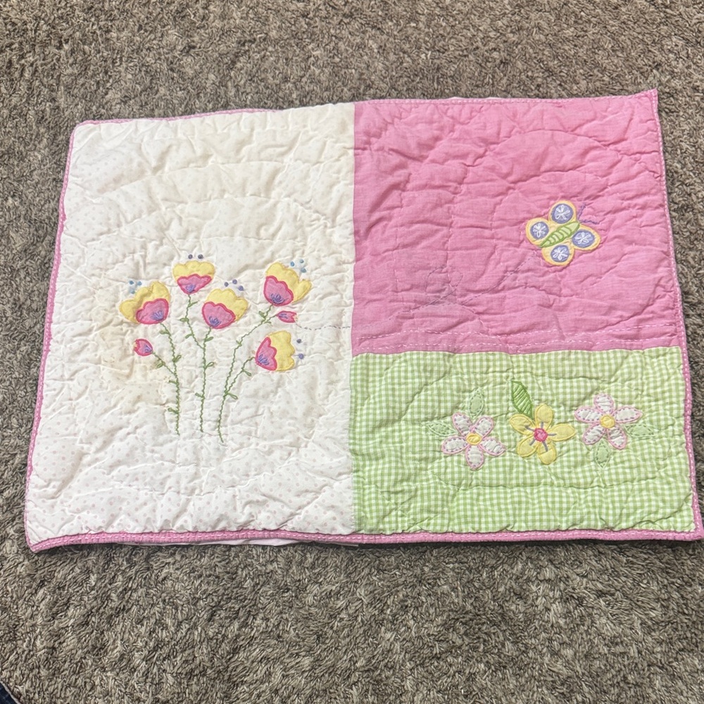 Pottery Barn Kids Pink and White pillow standard sham